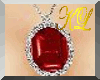 [KL]Ruby oval necklace