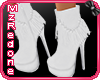 *N* Fringed Wht Booties