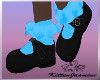 Girls Blue Socks w/Shoes