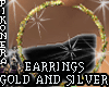 GOLD AND SILVER EARRINGS