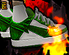 Green lightning sneakers