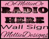 [M]Wall Sign~Radio Here