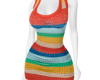 Rainbow crochet dress