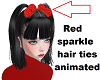 Kids thin hair red ties