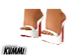 K| WHITE PLATFORM HEEL