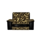 Blk/Gold Pattern Recline