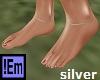!Em BareFeet SilvAnklets