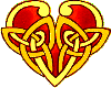 golden celtic heart