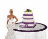 purple/white wedding cak