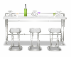 Silver Bar Stool Set