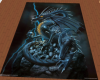 Blue/Grn Dragon on Black
