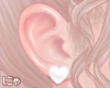 N' White Heart Earrings