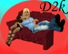 D2k-Red leather 5pose