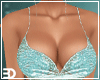 Teal Chain CLub Dress
