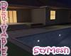 Backyard Pool Night