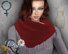 RVNe Red Fringed Scarf