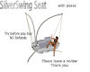 Silver swing seat +poses
