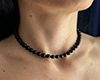 M* Choker Black Pearls