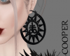 !A black circle earrings