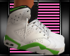 white/green Jordans F