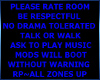 Flashing Room Rules Sign