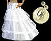 White Satin & Lace Skirt
