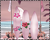 Surfboards Flowers Beach