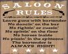 Saloon Bar Rules
