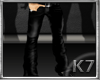 [K7]Black Leather Pants