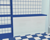 blue cabinet