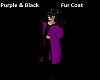 Purple & Black Fur Coat
