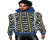 BLUE WOVEN  HOODY 2