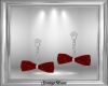Red & Silver Bow Earring