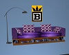 Purple Couch w/lamp