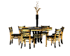 Black and Gold Table Set