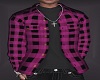 Open Pink Plaid Shirt