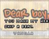 V. Dear Boy
