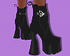 Black Velvet Short Boots