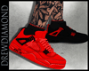 Dd- Black/Red Sneakers