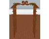 wood arch with flowers
