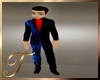 Dark Blue Red Tie Suit