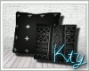 K. Black Pillow Set