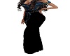 MJ-bl,blk&g pants suit