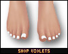 V| Pedicure Feet White