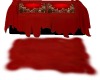 red long couch