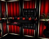 Red/Black and Gold Couch
