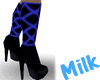 Milk~black/blue boots