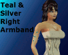 Teal Silver Armband RT