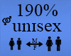 Unisex Avi Size 190%