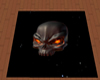 Alien skull area rug